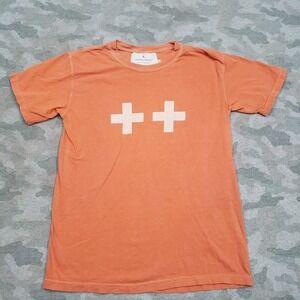 Genesis Project Shirt Mens Small Orange Short Sleeve